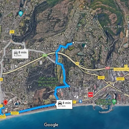 דירה Cote D'azur, Plage, Piscine, Marineland וילנב-לובה